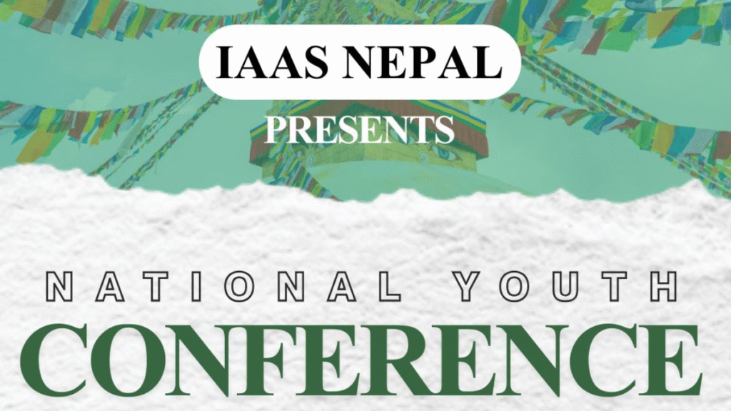 Poster for IAAS Nepal's National Youth Conference 2025.