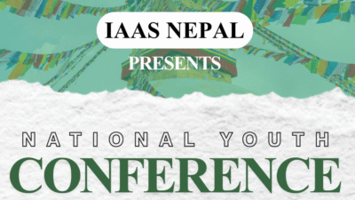 Poster for IAAS Nepal's National Youth Conference 2025.
