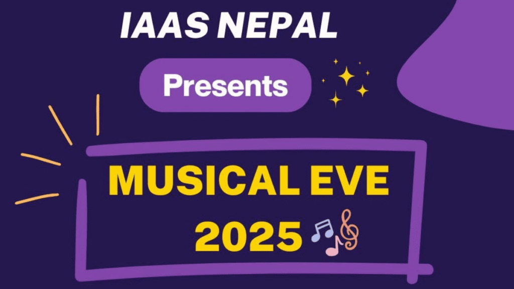 Poster for IAAS Nepal's Musical Eve 2025 event.