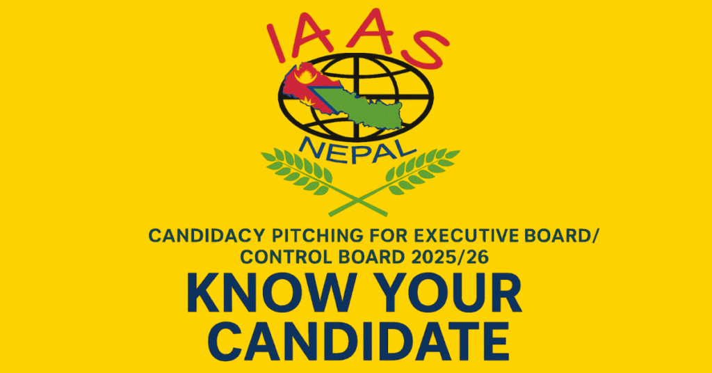 IAAS Nepal Candidacy Pitching for Executive Board/Control Board 2025/26
