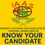 IAAS Nepal Candidacy Pitching for Executive Board/Control Board 2025/26